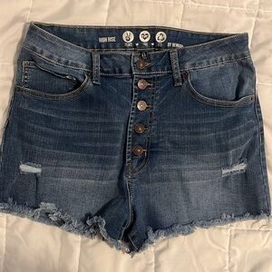 High Rise Denim Shorts